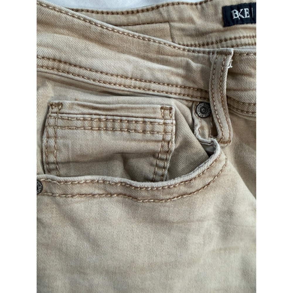 BKE Jake Straight Mens Tan Khaki Distressed Stretch Denim Jeans 32x32 - Picture 8 of 8
